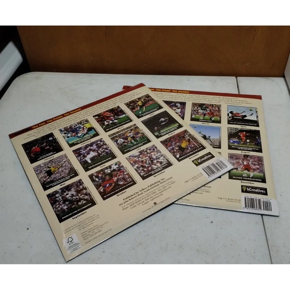 SOCCER- 2012 & 2013 Wall Calendars - Brand New & Sealed 16 Month